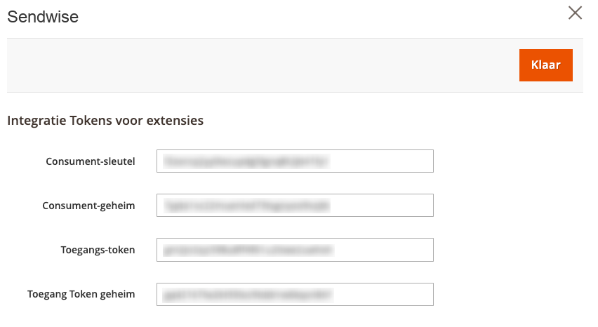 Magento integratie tokens voor Sendwise