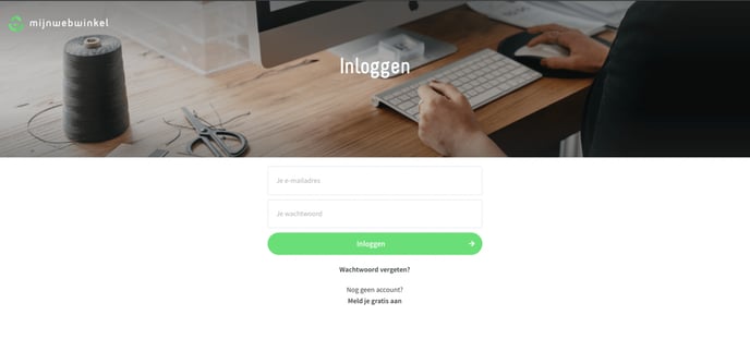 Inloggen in Mijnwebwinkel