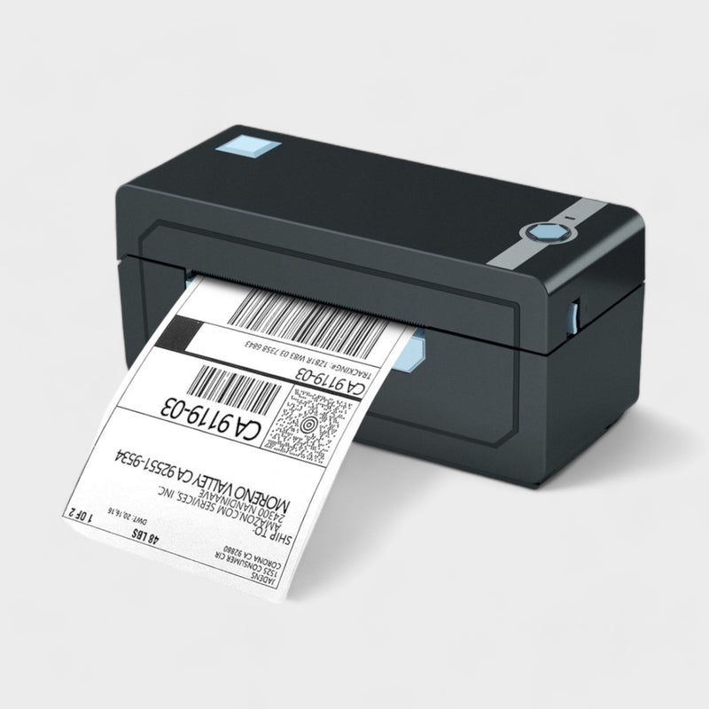 Thermische labelprinter die een verzendlabel print